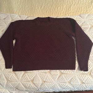 Lululemon Boxy Heavy Knit Sweater Wine Color Size M/L or 8 Excellent